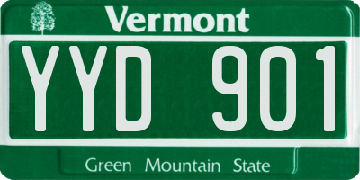 VT license plate YYD901