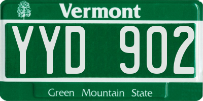 VT license plate YYD902