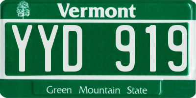 VT license plate YYD919