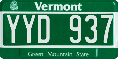 VT license plate YYD937