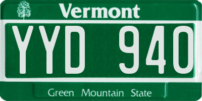 VT license plate YYD940