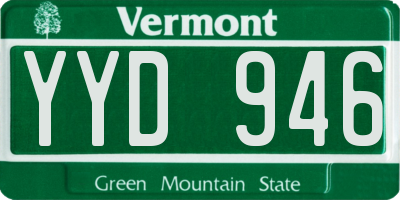 VT license plate YYD946