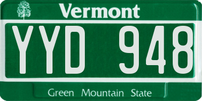 VT license plate YYD948