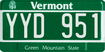 VT license plate YYD951