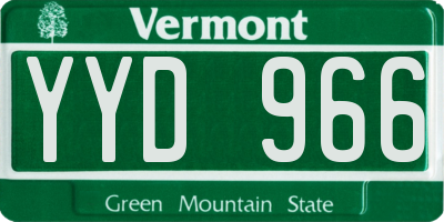 VT license plate YYD966