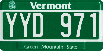 VT license plate YYD971