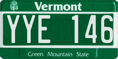 VT license plate YYE146