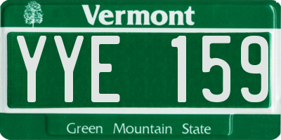 VT license plate YYE159