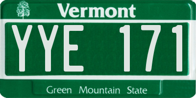 VT license plate YYE171