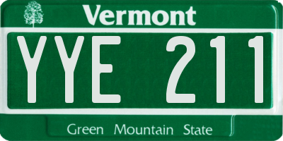 VT license plate YYE211