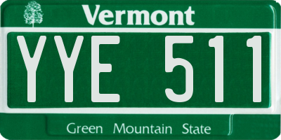VT license plate YYE511