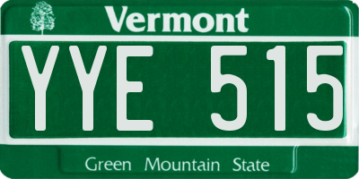 VT license plate YYE515