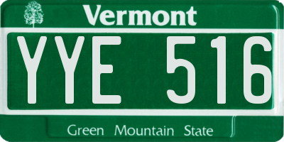 VT license plate YYE516