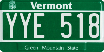 VT license plate YYE518