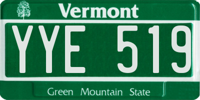 VT license plate YYE519