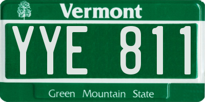 VT license plate YYE811