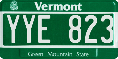 VT license plate YYE823