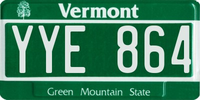 VT license plate YYE864