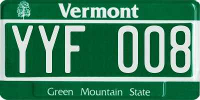 VT license plate YYF008