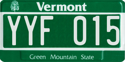 VT license plate YYF015