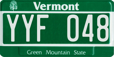 VT license plate YYF048