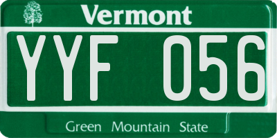 VT license plate YYF056