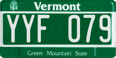 VT license plate YYF079