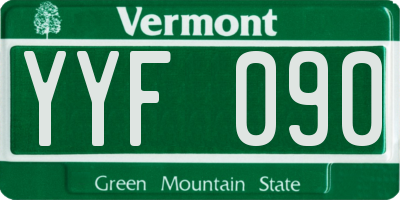VT license plate YYF090