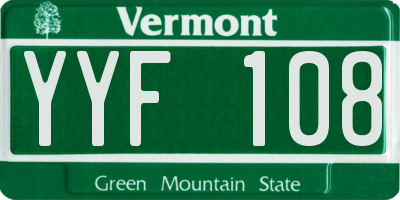 VT license plate YYF108