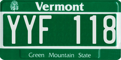 VT license plate YYF118