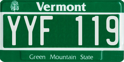 VT license plate YYF119