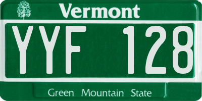 VT license plate YYF128