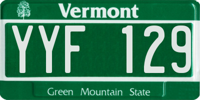 VT license plate YYF129