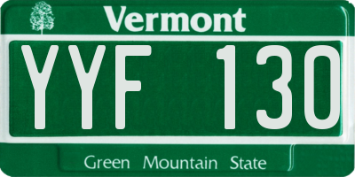 VT license plate YYF130