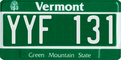 VT license plate YYF131