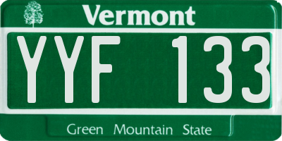 VT license plate YYF133