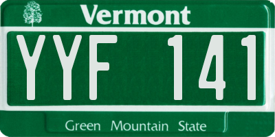 VT license plate YYF141