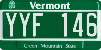 VT license plate YYF146