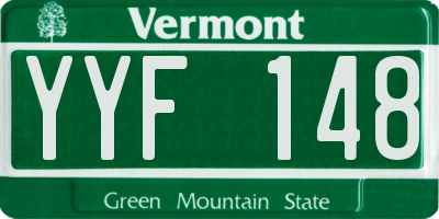 VT license plate YYF148