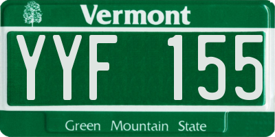 VT license plate YYF155