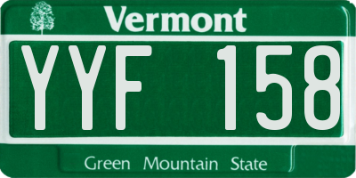 VT license plate YYF158