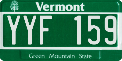 VT license plate YYF159