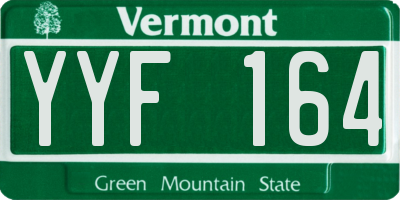 VT license plate YYF164