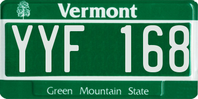 VT license plate YYF168