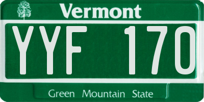 VT license plate YYF170