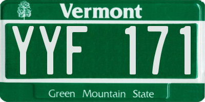 VT license plate YYF171