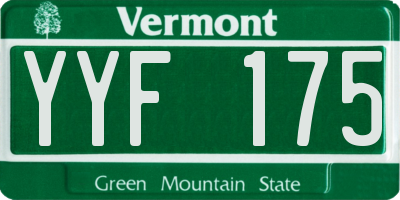 VT license plate YYF175
