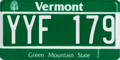 VT license plate YYF179