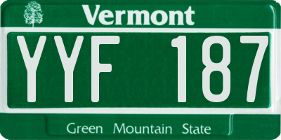 VT license plate YYF187