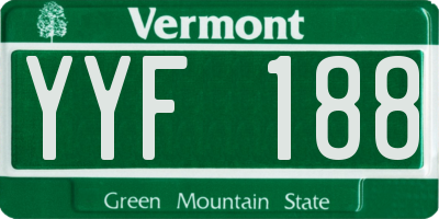 VT license plate YYF188
